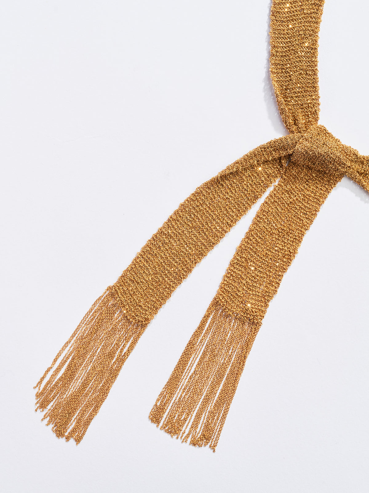 Gold Woven Scarf Necklace