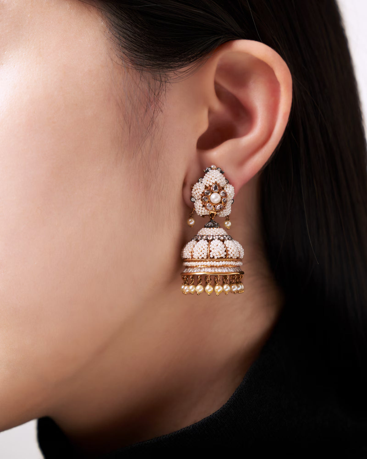 PEARL CHANDELIER EARRINGS