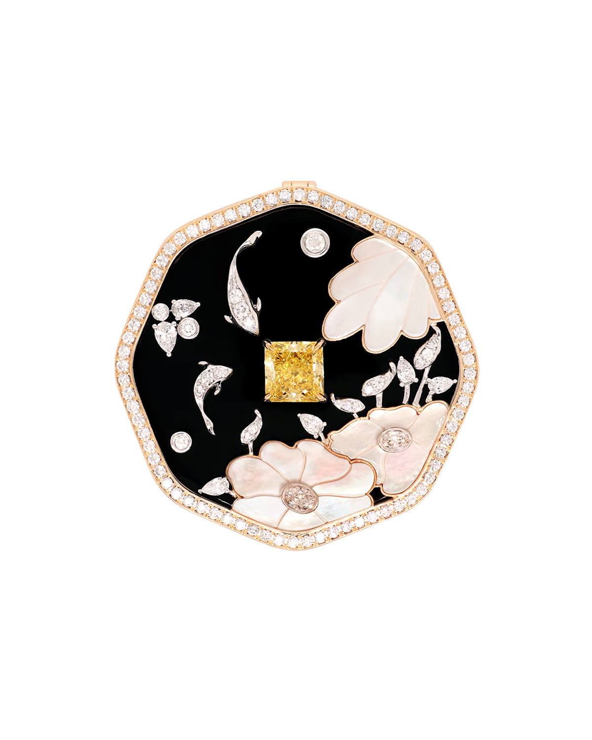 ORIENT YELLOW DIAMOND BROOCH