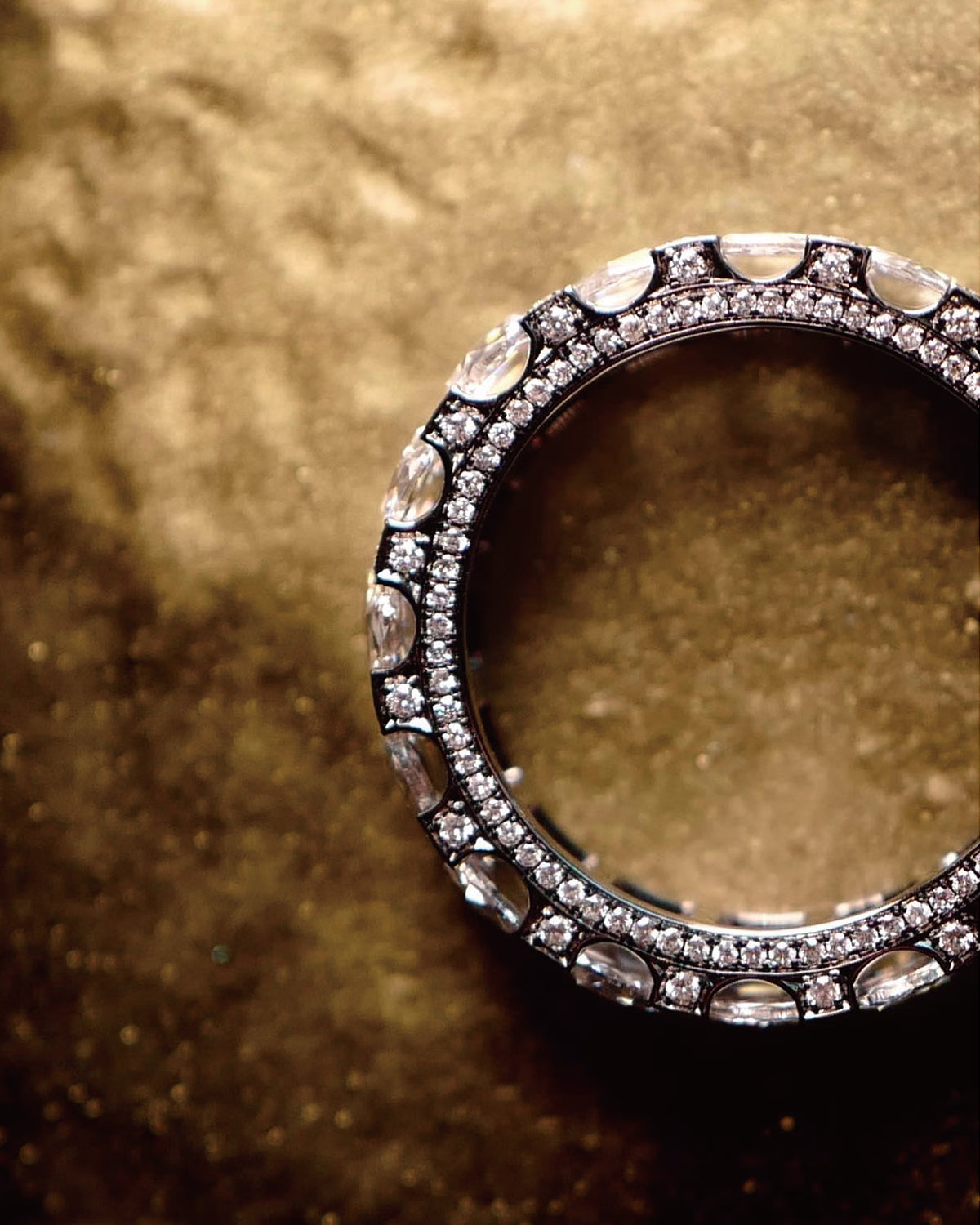 ROSE CUT DIAMOND ETERNITY RING