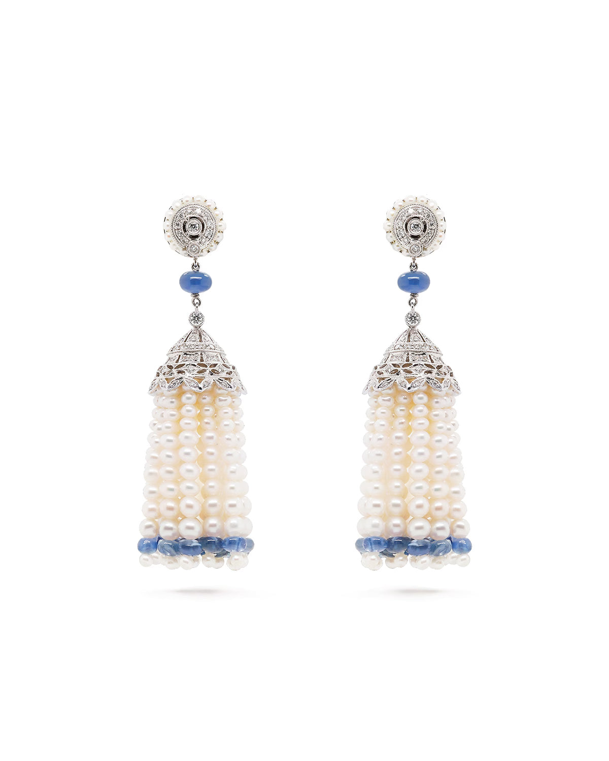 SAPPHIRE PEARL EARRINGS
