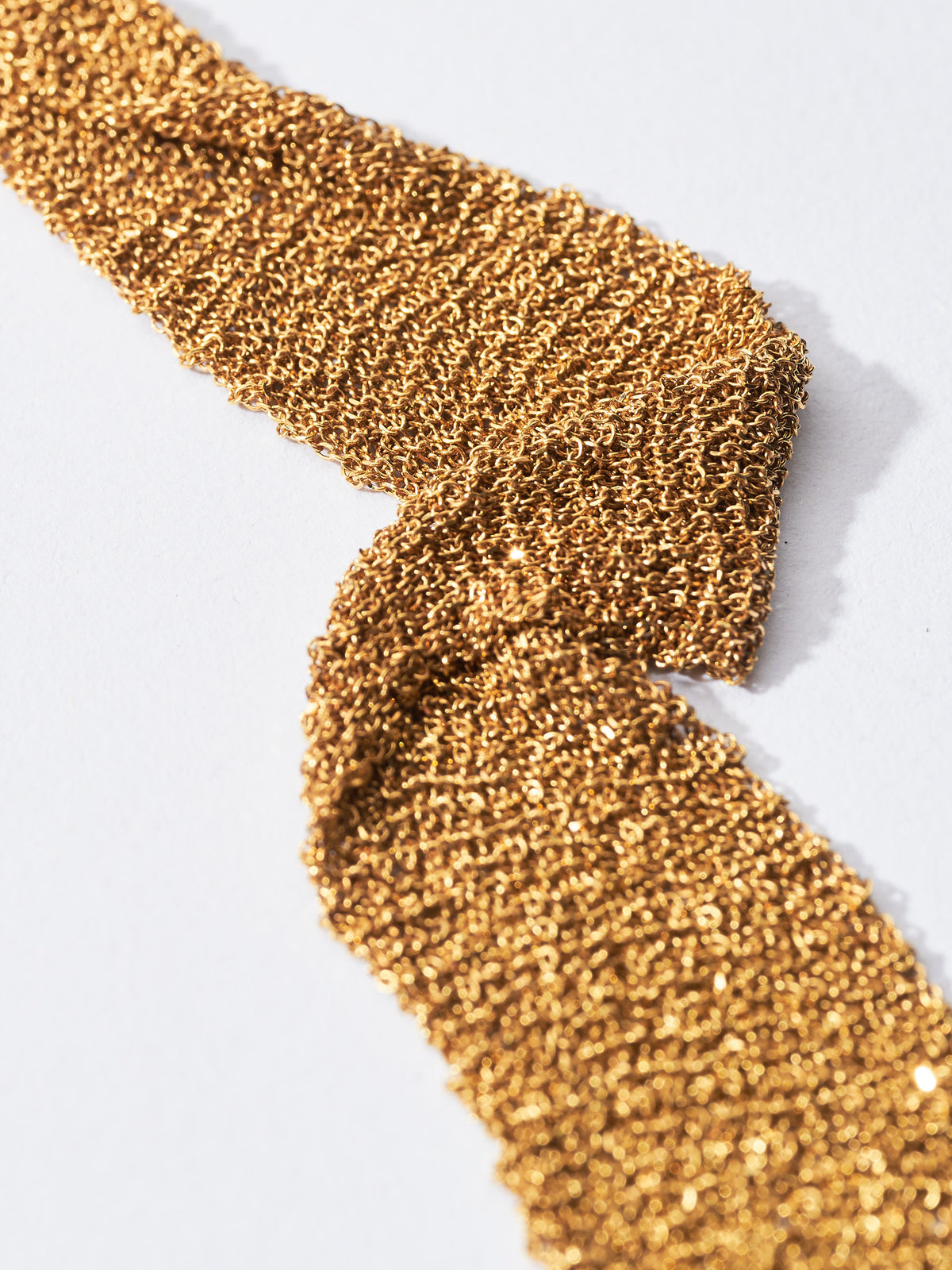 Gold Woven Scarf Necklace