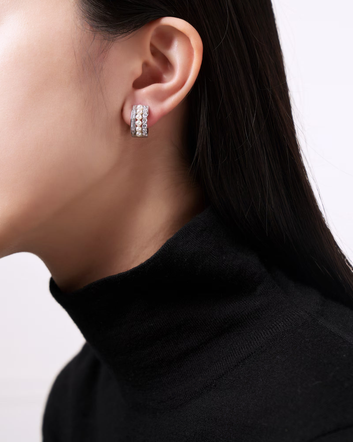 DIAMOND PEARL EARRINGS
