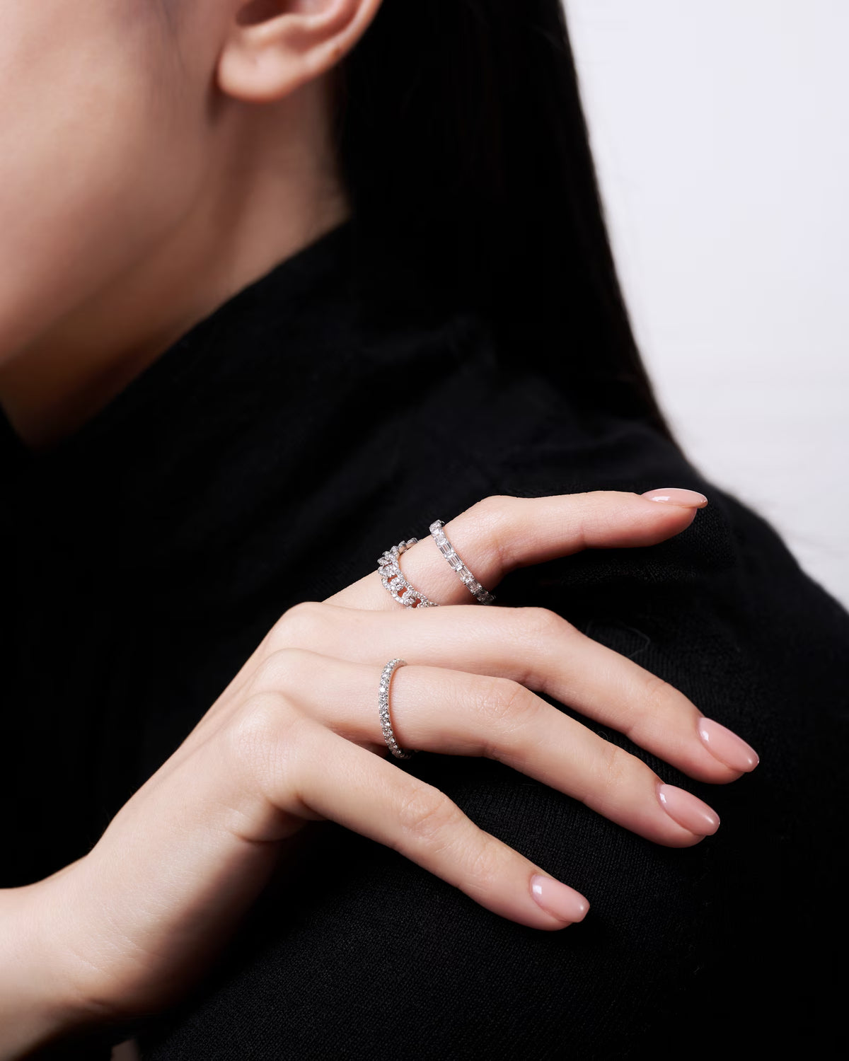 DIAMOND DOUBLE CHAIN RING