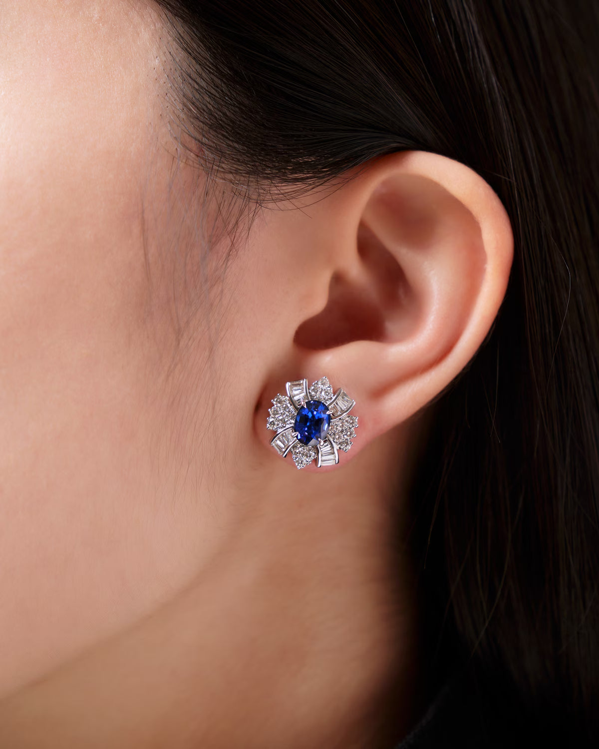 SAPPHIRE DIAMOND EARRINGS