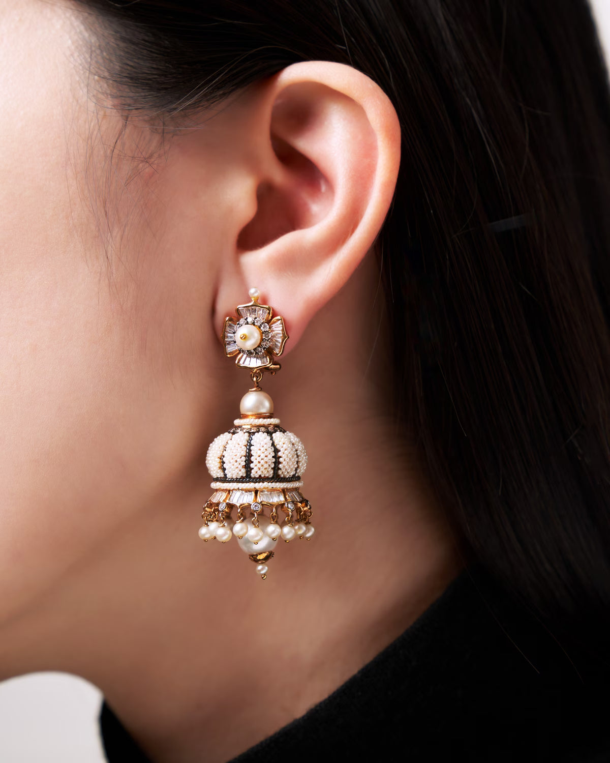 PEARL CHANDELIER EARRINGS