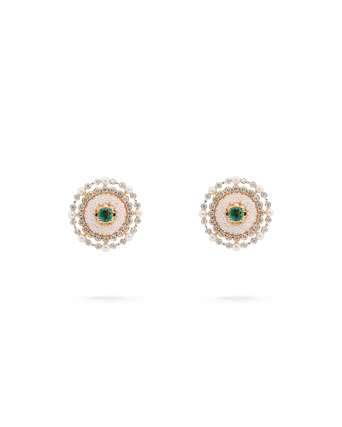 EMERALD PEARL EARRINGS